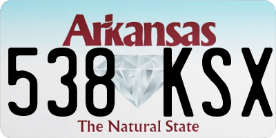 AR license plate 538KSX