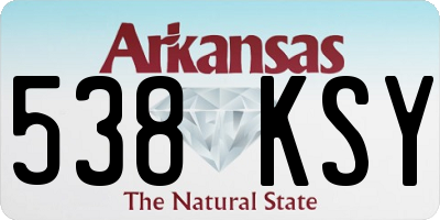 AR license plate 538KSY