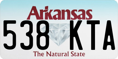 AR license plate 538KTA