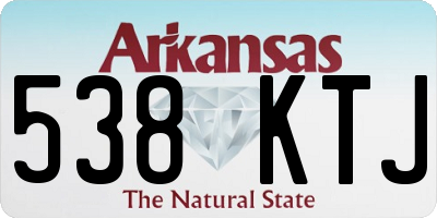AR license plate 538KTJ