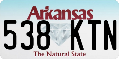 AR license plate 538KTN