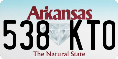 AR license plate 538KTO