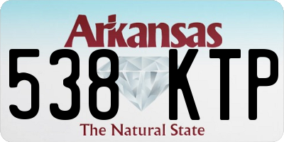 AR license plate 538KTP