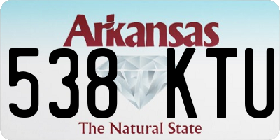 AR license plate 538KTU