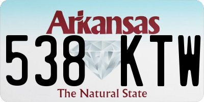 AR license plate 538KTW