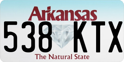 AR license plate 538KTX