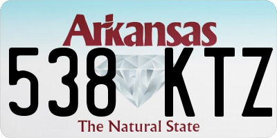 AR license plate 538KTZ