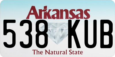 AR license plate 538KUB