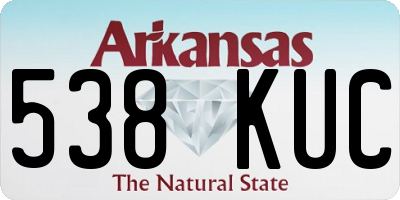 AR license plate 538KUC