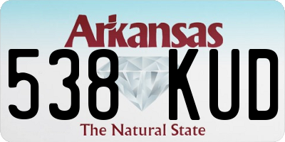 AR license plate 538KUD