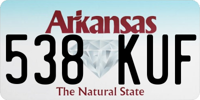 AR license plate 538KUF