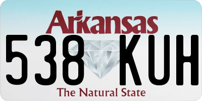 AR license plate 538KUH