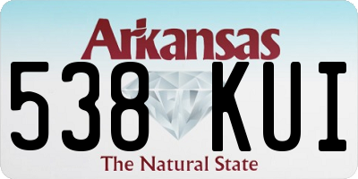 AR license plate 538KUI