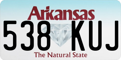 AR license plate 538KUJ