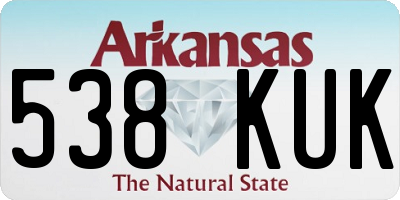AR license plate 538KUK