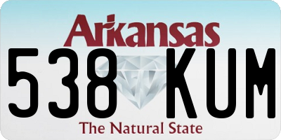 AR license plate 538KUM