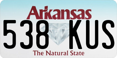 AR license plate 538KUS