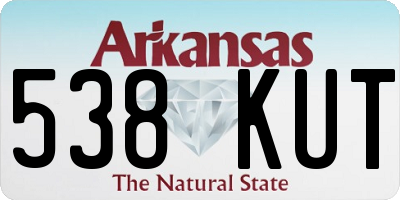 AR license plate 538KUT