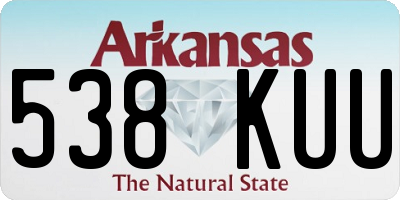 AR license plate 538KUU