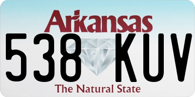 AR license plate 538KUV