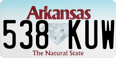 AR license plate 538KUW
