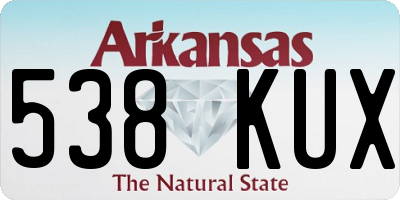 AR license plate 538KUX