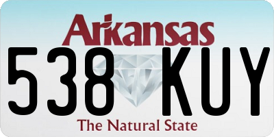 AR license plate 538KUY
