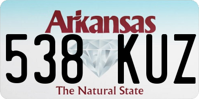 AR license plate 538KUZ