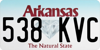 AR license plate 538KVC