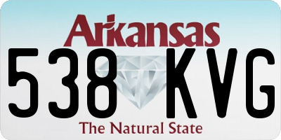 AR license plate 538KVG