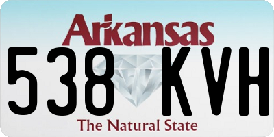 AR license plate 538KVH
