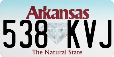 AR license plate 538KVJ