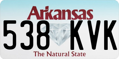 AR license plate 538KVK