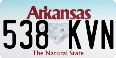 AR license plate 538KVN