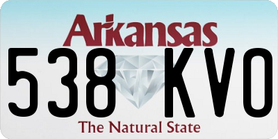 AR license plate 538KVO
