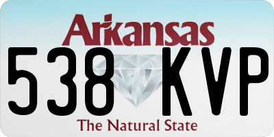 AR license plate 538KVP
