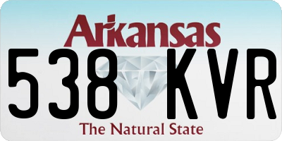 AR license plate 538KVR