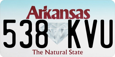 AR license plate 538KVU