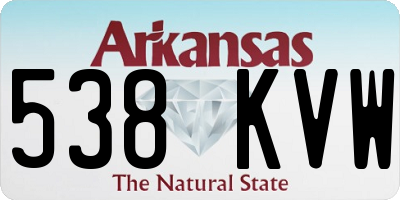 AR license plate 538KVW