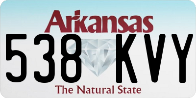 AR license plate 538KVY