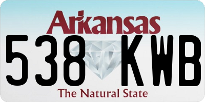 AR license plate 538KWB