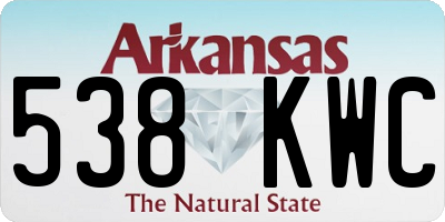 AR license plate 538KWC