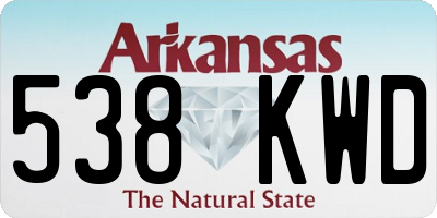 AR license plate 538KWD