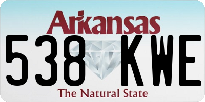 AR license plate 538KWE