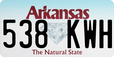 AR license plate 538KWH