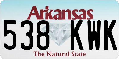 AR license plate 538KWK
