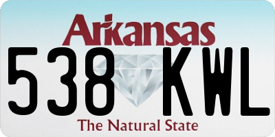 AR license plate 538KWL