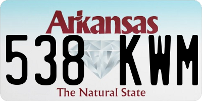 AR license plate 538KWM
