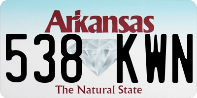AR license plate 538KWN
