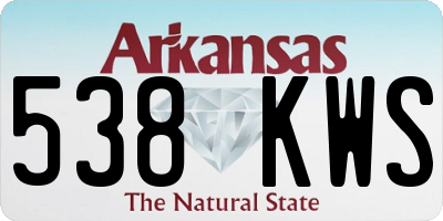 AR license plate 538KWS